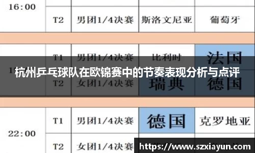 杭州乒乓球队在欧锦赛中的节奏表现分析与点评